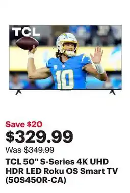 Best Buy TCL 50 S-Series 4K UHD HDR LED Roku OS Smart TV (50S450R-CA) offer