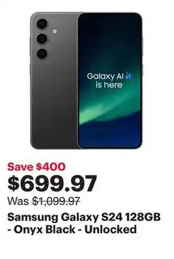 Best Buy Samsung Galaxy S24 128GB - Onyx Black - Unlocked offer