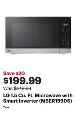 Best Buy LG 1.5 Cu. Ft. Microwave with Smart Inverter (MSER1590S) - Stainless Steel offer