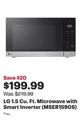 Best Buy LG 1.5 Cu. Ft. Microwave with Smart Inverter (MSER1590S) - Stainless Steel offer