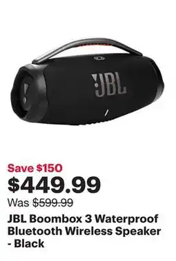 Best Buy JBL Boombox 3 Waterproof Bluetooth Wireless Speaker - Black offer