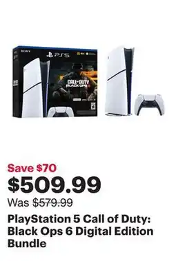 Best Buy PlayStation 5 Call of Duty: Black Ops 6 Digital Edition Bundle offer