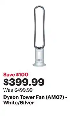 Best Buy Dyson Tower Fan (AM07) - White/Silver offer