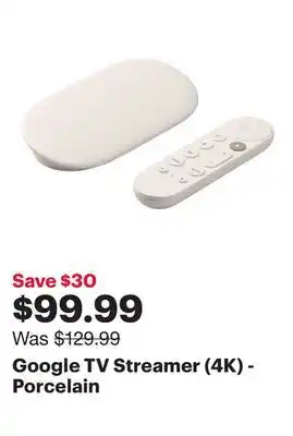 Best Buy Google TV Streamer (4K) - Porcelain offer