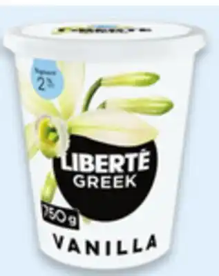 Walmart Liberté Greek 650 g - 750 g or Liberté Méditerranée 9% 900 g Yogurt Tubs offer