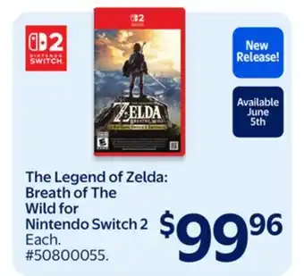Walmart The Legend of Zelda: Breath of The Wild for Nintendo Switch 22 offer