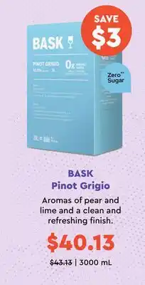 Wine Rack BASK Pinot Grigio offer