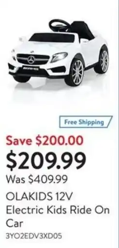Walmart Olakids 12V electric kids ride on car offer