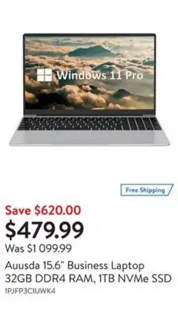 Walmart Auusda 15.6" Business Laptop 32GB DDR4 RAM, 1TB NVMe SSD offer