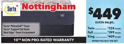 Surplus Furniture Nottingham Prime Tight Top Firm Queen Set W/ 2 Split Boxes offer