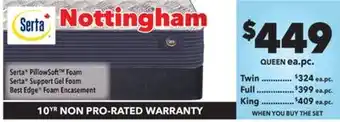 Surplus Furniture Nottingham Prime Tight Top Firm Queen Set W/ 2 Split Boxes offer