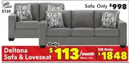Surplus Furniture Deltona Graphite Sofa & Loveseat Set offer