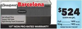 Surplus Furniture Barcelona Elite Medium Pillow Top Queen Mattress Set offer