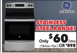 Surplus Furniture General Electric Stainless Steel 30 Electric Range offer