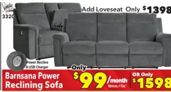 Surplus Furniture Barnsana Grey Power Motion Sofa offer