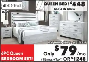 Surplus Furniture Derby Rustic White 6 Piece Queen Bedroom Set offer