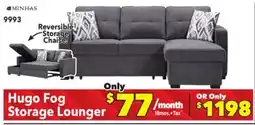 Surplus Furniture Soren Charcoal 2 Piece Storage Sleeper offer