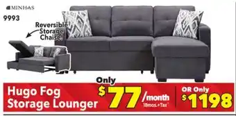 Surplus Furniture Soren Charcoal 2 Piece Storage Sleeper offer