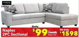 Surplus Furniture Naples Silver 2Pc Sectional offer