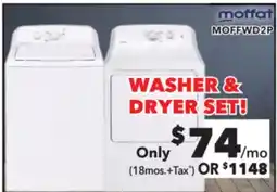 Surplus Furniture Moffat White 27 Washer & Dryer Set offer