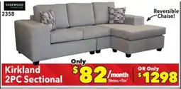Surplus Furniture Kirkland Platinum 3-Piece Sectional offer