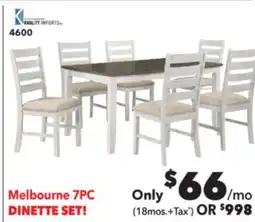 Surplus Furniture Melbourne 7-Piece Dinette Set offer