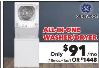 Surplus Furniture GE 27 Stacked Washer & Dryer offer