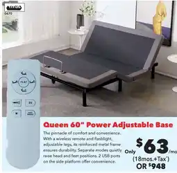 Surplus Furniture Queen 60 Power Adjustable Base offer