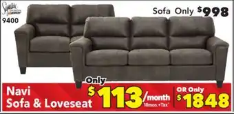 Surplus Furniture Navi Smoke Sofa & Loveseat Set offer