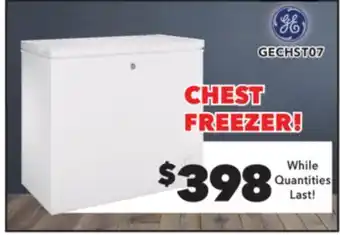 Surplus Furniture GE White 7.0 Cubic Foot Chest Freezer offer