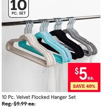 Kitchen Stuff Plus 10 Pc. Velvet Flocked Hanger Set offer