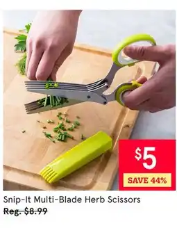 Kitchen Stuff Plus 6 PC. SET Snip-It Multi-Blade Herb Scissors offer