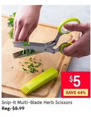 Kitchen Stuff Plus 6 PC. SET Snip-It Multi-Blade Herb Scissors offer