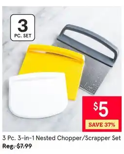 Kitchen Stuff Plus 3 Pc. 3-in-1 Nested Chopper/Scrapper Set offer