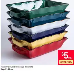 Kitchen Stuff Plus Tuscanna Fluted Rectangle Bakeware offer