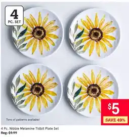 Kitchen Stuff Plus 4 Pc. Nibble Melamine Tidbit Plate Set offer
