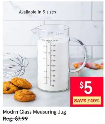 Kitchen Stuff Plus Modrn Glass Measuring Jug offer