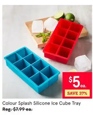 Kitchen Stuff Plus Colour Splash Silicone Ice Cube Tray offer