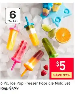 Kitchen Stuff Plus 6 Pc. Ice Pop Freezer Popsicle Mold Set offer