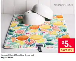 Kitchen Stuff Plus Harman Printed Microfibre Drying Mat offer