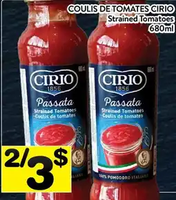 Supermarché PA COULIS DE TOMATES CIRIO offer