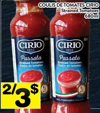 Supermarché PA COULIS DE TOMATES CIRIO offer