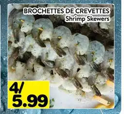 Supermarché PA BROCHETTES DE CREVETTES | Shrimp Skewers offer