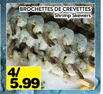 Supermarché PA BROCHETTES DE CREVETTES | Shrimp Skewers offer