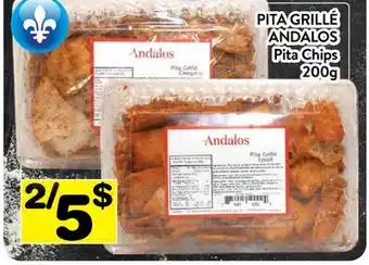 Supermarché PA PITA GRILLÉ ANDALOS | ANDALOS Pita Chips offer