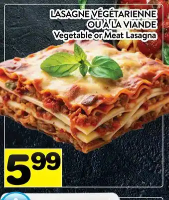 Supermarché PA LASAGNE VÉGÉTARIENNE OU À LA VIANDE offer