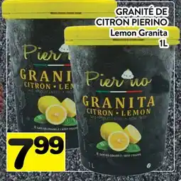 Supermarché PA GRANITÉ DE CITRON PIERINO | Lemon Granita offer