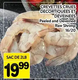 Supermarché PA CREVETTES CRUES DÉCORTIQUÉES ET DÉVEINÉES offer