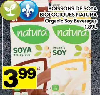 Supermarché PA BOISSONS DE SOYA BIOLOGIQUES NATURA | Organic Soy Beverages offer