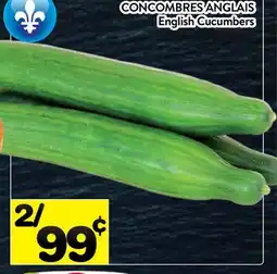 Supermarché PA CONCOMBRES ANGLAIS | English Cucumbers offer